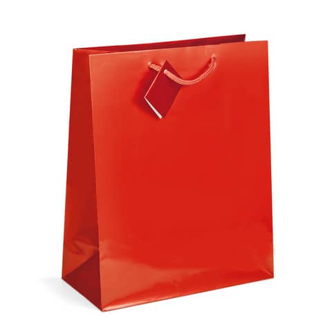 Shopper regalo plastificata Lebez 50,8x71,1x17,8 cm - colori assortiti conf. 12 pezzi - 4357